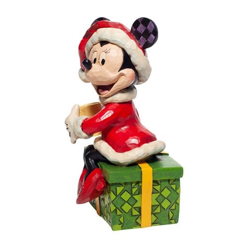 Disney Traditions Santa Minnie Mouse with Hot Chocolate Statue by Jim Shore