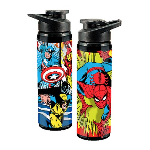 Marvel Comic Avengers Superheroes UV Print 22 Oz. Stainless Steel Water  Bottle