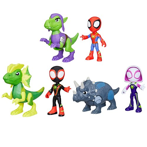 Spidey and His Amazing Friends Dino Webs Figures Wave 1 Case of 4