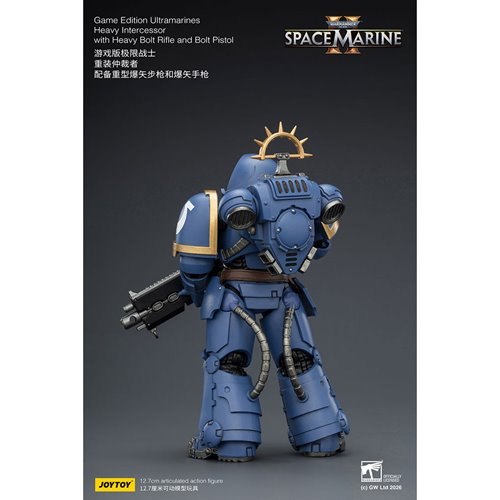 Joy Toy Warhammer 40K Space Marines Game Edition Ultramarines Intercessor Bolt Rifle & Pistol 1:18 S