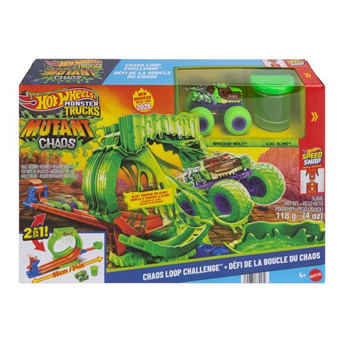 Hot Wheels Monster Trucks Mutant Chaos Slime Challenge Playset