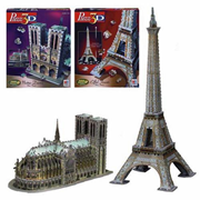 Puzz 3D Wave 1 - Eiffel Tower/Notre Dame Case