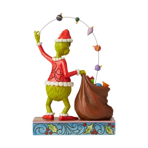 Dr. Seuss The Grinch Juggling Into Bag Statue by Jim Shore