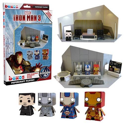 Iron Man 3 Movie Boxo Papercraft Playset
