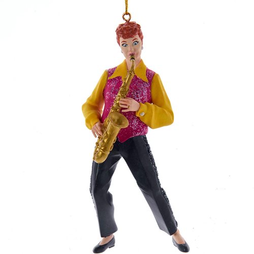 I Love Lucy Playing Saxophone 5-Inch Resin Ornament