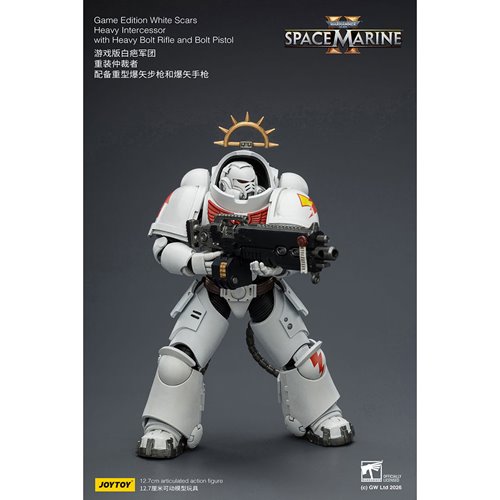 Joy Toy Warhammer 40,000 Space Marines Game Edition White Scars Intercessor Bolt Rifle & Pistol 1:18