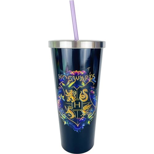Harry Potter Hogwarts 24 oz. Stainless Steel Cup with Straw