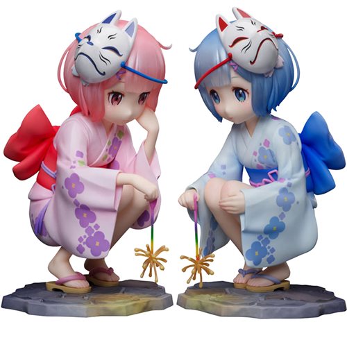 Re:Zero - Starting Life in Another World Ram and Rem Childhood Summer Memories Version F:Nex 1:7 Scale Statues