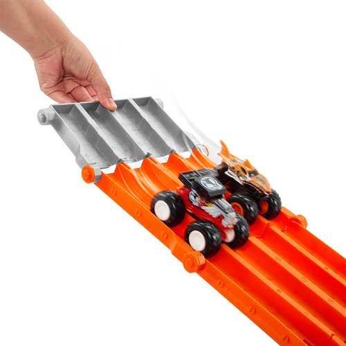 Hot Wheels Monster Trucks Racedown Destruction Playset