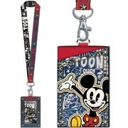 Mickey Mouse Denim Deluxe Lanyard with Card Holder