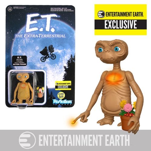 E.T. Glow-in-the-Dark Finger and Chest ReAction Action Figure - Entertainment Earth Exclusive
