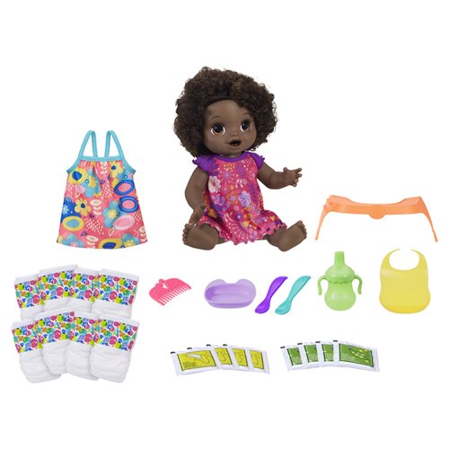 Baby Alive Happy Hungry Baby Black Curly Hair Doll