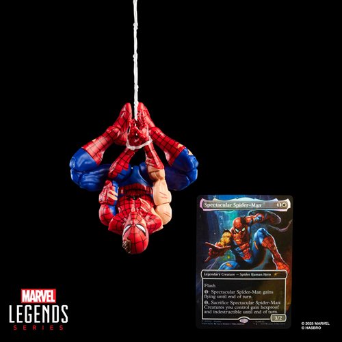 Spider-Man Marvel Legends Magic: The Gathering Battle-Damaged Spider-Man 6-Inch Action Figure and Ca