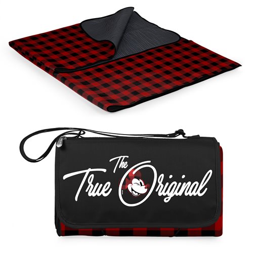 Mickey Mouse Red and Black Buffalo Picnic Blanket
