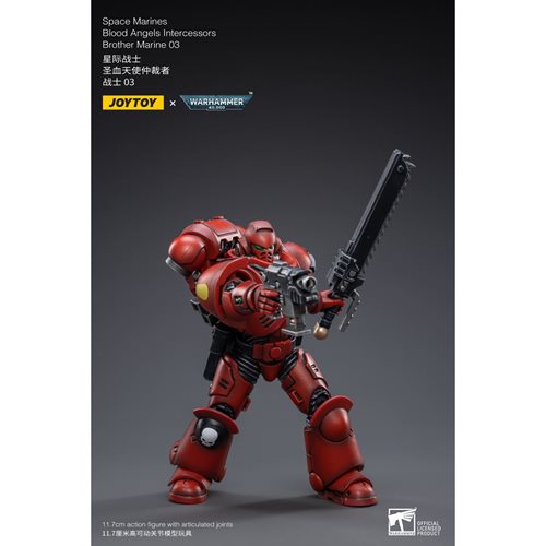 Joy Toy Warhammer 40,000 Space Marines Blood Angels Intercessors Brother Marine 03 1:18 Scale Action