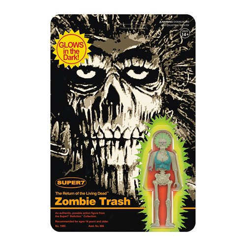 Return of the Living Dead Zombie Trash (Monster Glow in the Dark) 3 3/4-Inch ReAction Figure
