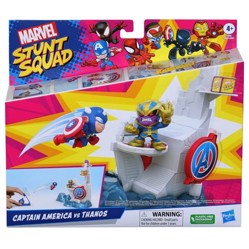Marvel Stunt Squad Captain America vs. Thanos Tower Smash Playset