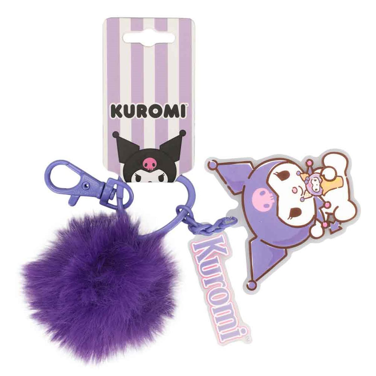 Sanrio Character Kuromi Purple Keychain Charm 3D Figure, PVC Key Ring,  Ships USA