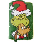 The Grinch Santa and Max Zip-Around Wallet