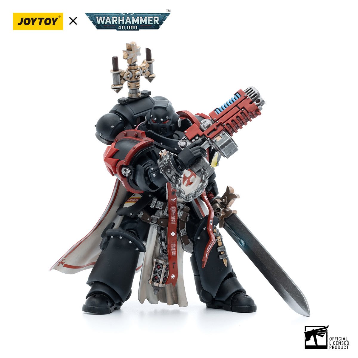 Joy Toy Warhammer 40000 Black Templars Sword Brethren Brother Lombast 118 Scale Action Figure 5313