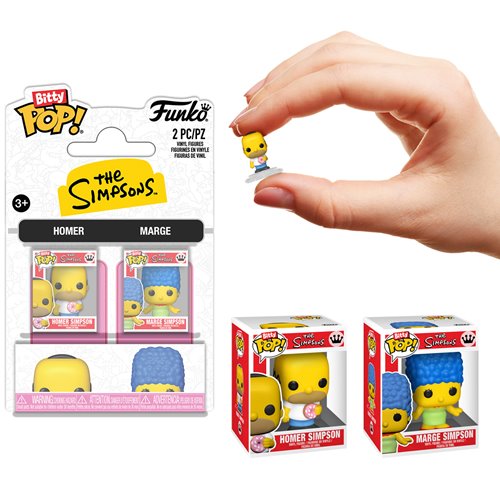 The Simpsons Homer Simpson and Marge Simpson Funko Bitty Pop! Mini-Figure 2-Pack