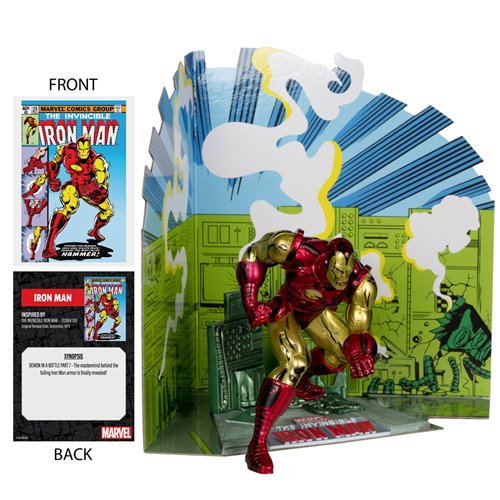 Marvel Wave 1 Iron Man The Invincible Iron Man #126 1:10 Scale Posed Figure with Scene