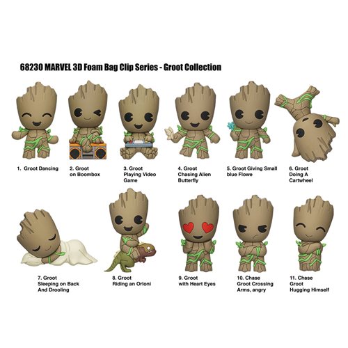Guardians of the Galaxy Groot 3D Foam Bag Clip Display Case