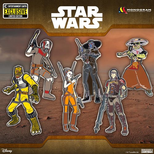 Star Wars Bounty Hunters Enamel Pin 6-Pack - Entertainment Earth Exclusive