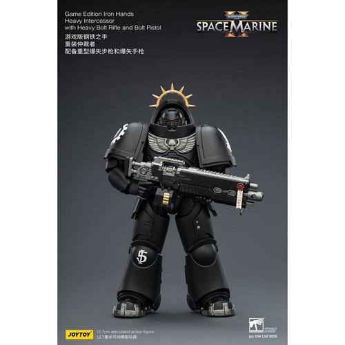 Joy Toy Warhammer 40K Space Marines Game Edition Iron Hands Intercessor Bolt Rifle & Pistol 1:18 Sca