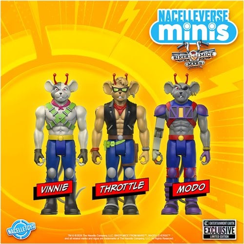 Biker Mice From Mars 3 3/4-Inch Action Figure 3-Pack - Entertainment Earth Exclusive