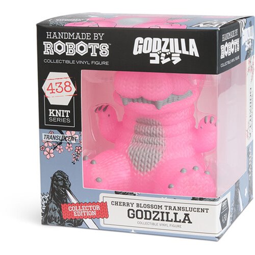 Godzilla #438 Cherry Blossom Pink Translucent Handmade By Robots Vinyl Figure
