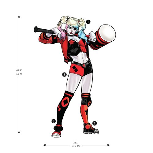 Harley Quinn Peel and Stick Giant Wall Decals