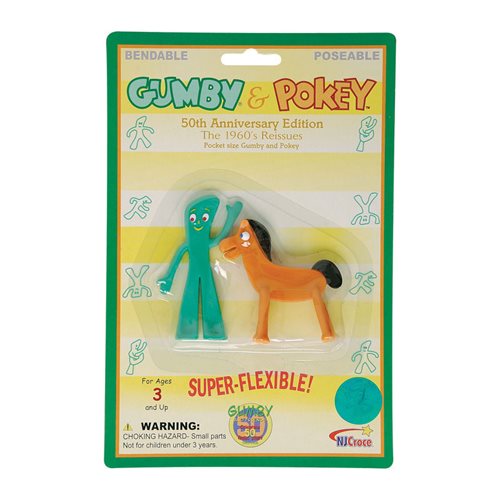 Gumby and Pokey Retro Mini Bendable Figure Set