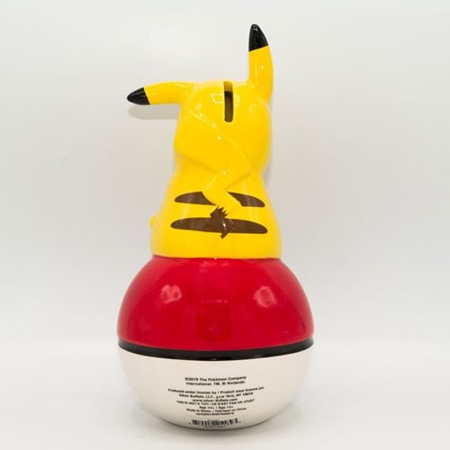 Pokemon Pikachu on Pokeball Ceramic Coin Bank