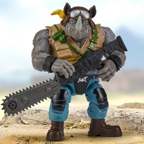 TMNT x G.I. Joe Rocksteady Dreadlock Buzzer Action Figure