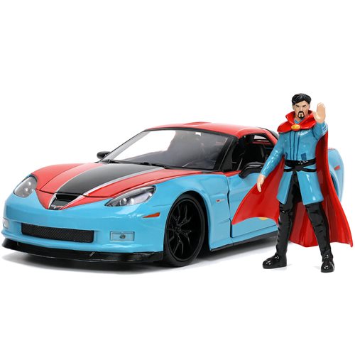Avengers Doctor Strange Hollywood Rides 2006 Chevrolet Corvette Z06 1:24 Scale Die-Cast Metal Vehicle with Figure