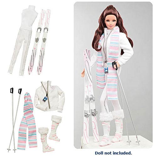 barbie snow ski set
