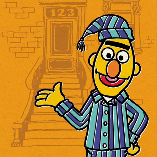 Sesame Street Bert (PJs) 3 3/4-Inch ReAction Figure