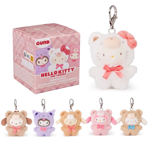 Sanrio Cafe Latte Blind Box 3 1/2-Inch Plush Key Chain Case of 12