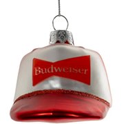 Budweiser Retro Hat 5-Inch Glass Ornament