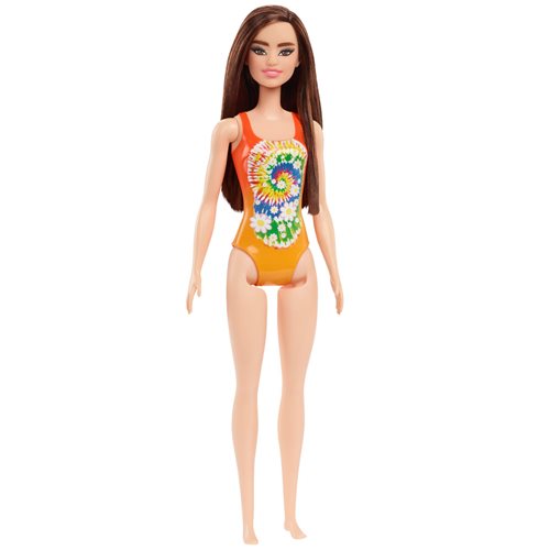 Barbie Beach Doll with Bough behind Roses Swimsuit