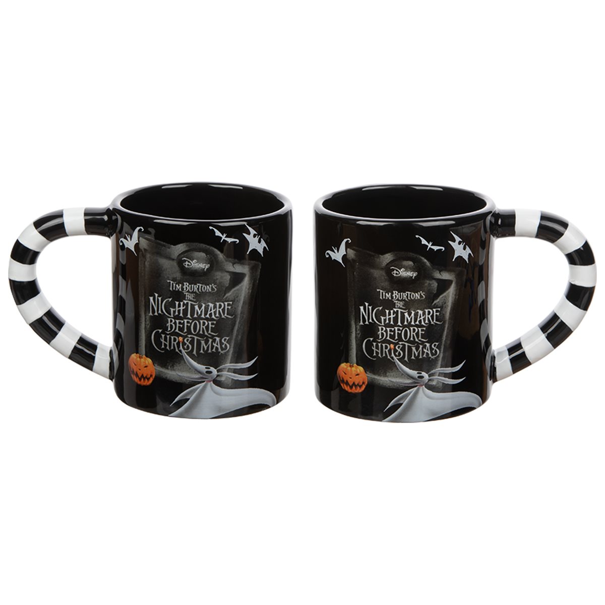 Disney The Nightmare Before Christmas Jack & Sally Sculpted Mini Mugs | Set of 2