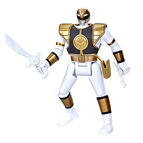 Power Rangers Retro-Morphin White Ranger Tommy Fliphead Action Figure