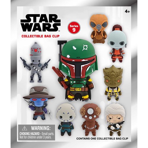 Star Wars Most Wanted Bounty Hunters 3D Foam Bag Clip Display Case of 24