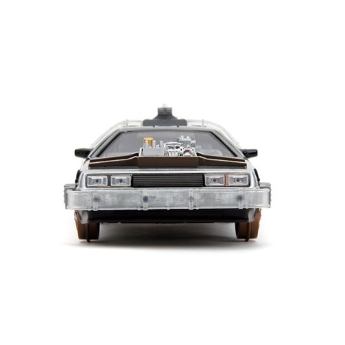 Hollywood Rides Back to the Future III Time Machine Rail Wheels 1:24 Die-Cast Metal Vehicle