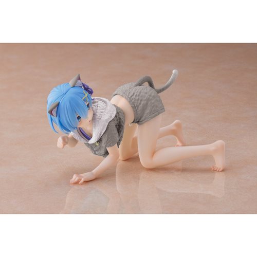 Re:Zero Starting Life in Another World Rem Cat Roomwear Version Renewal Edition Desktop Cute Statue