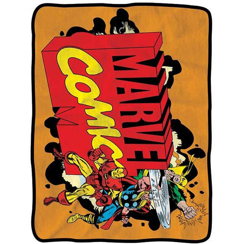 Marvel Logo Fleece Throw Blanket Entertainment Earth