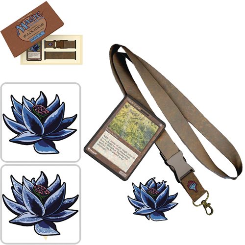 Magic: The Gathering Black Lotus 30th Anniversary Augmented Reality Enamel Pin and Lanyard Set