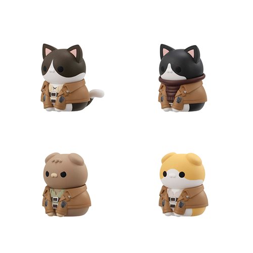 Attack on Titan Tinyan Gathering Scout Regiment Mega Cat Project Mini-Figure Set of 8 with Gift
