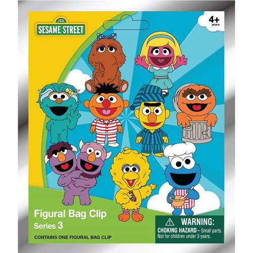 Sesame Street Series 3 3D Foam Bag Clip Random 6-Pack